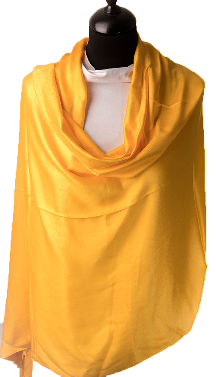 Yellow Cashmere Scarf - Warm Cashmere Shawl - Gift for Ladies Scarf Yellow - The Little Market Shop